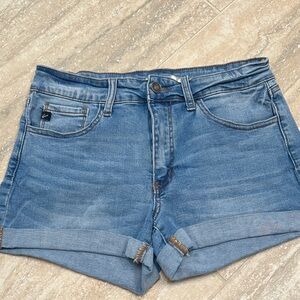 Rancan stretch Blue Denim Jean Shorts